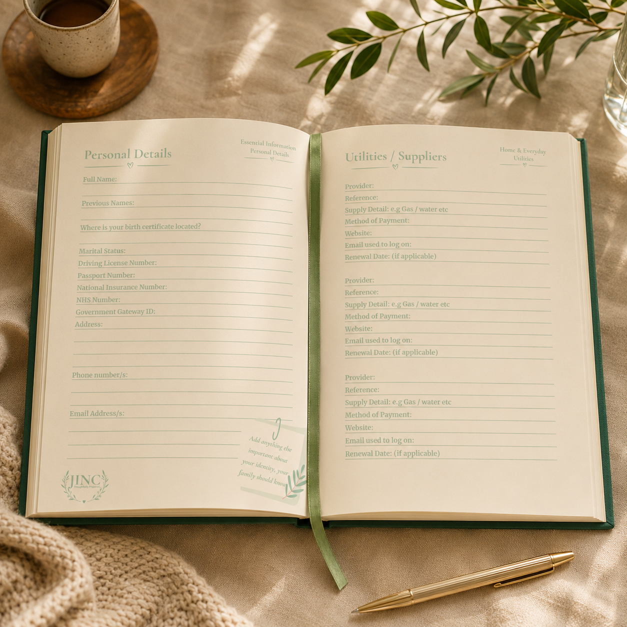 JINC Life Clarity Journal — Founding Edition